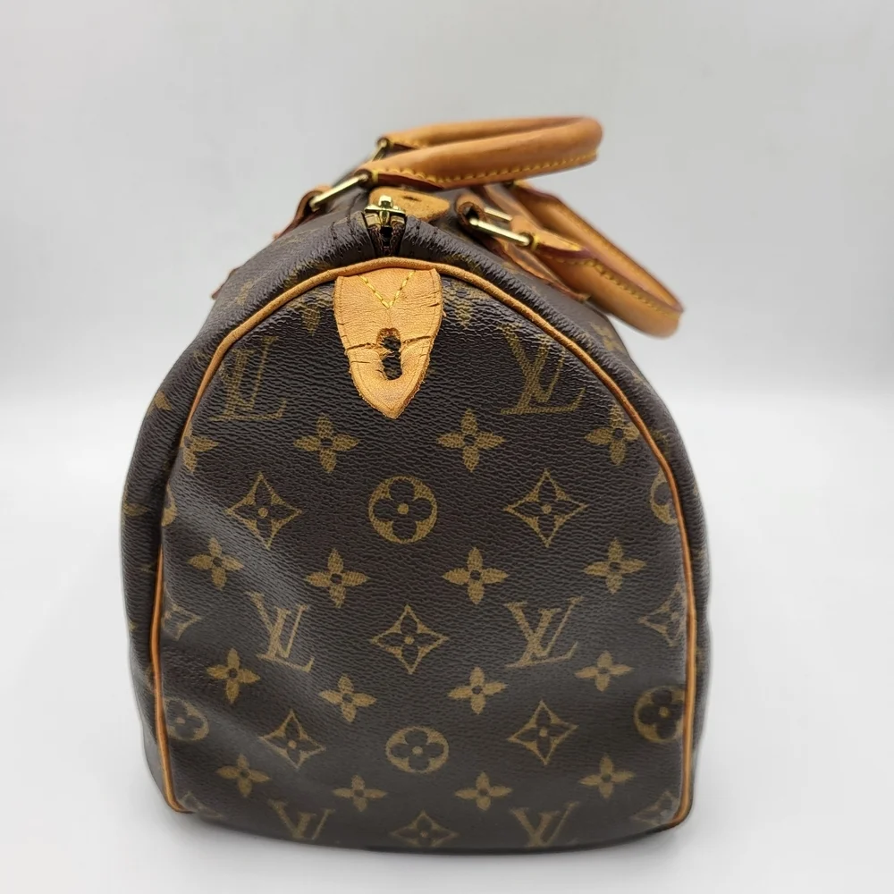 Louis Vuitton Monogram Speedy 30 Lock & Key, Full Enclosure, Authentic
